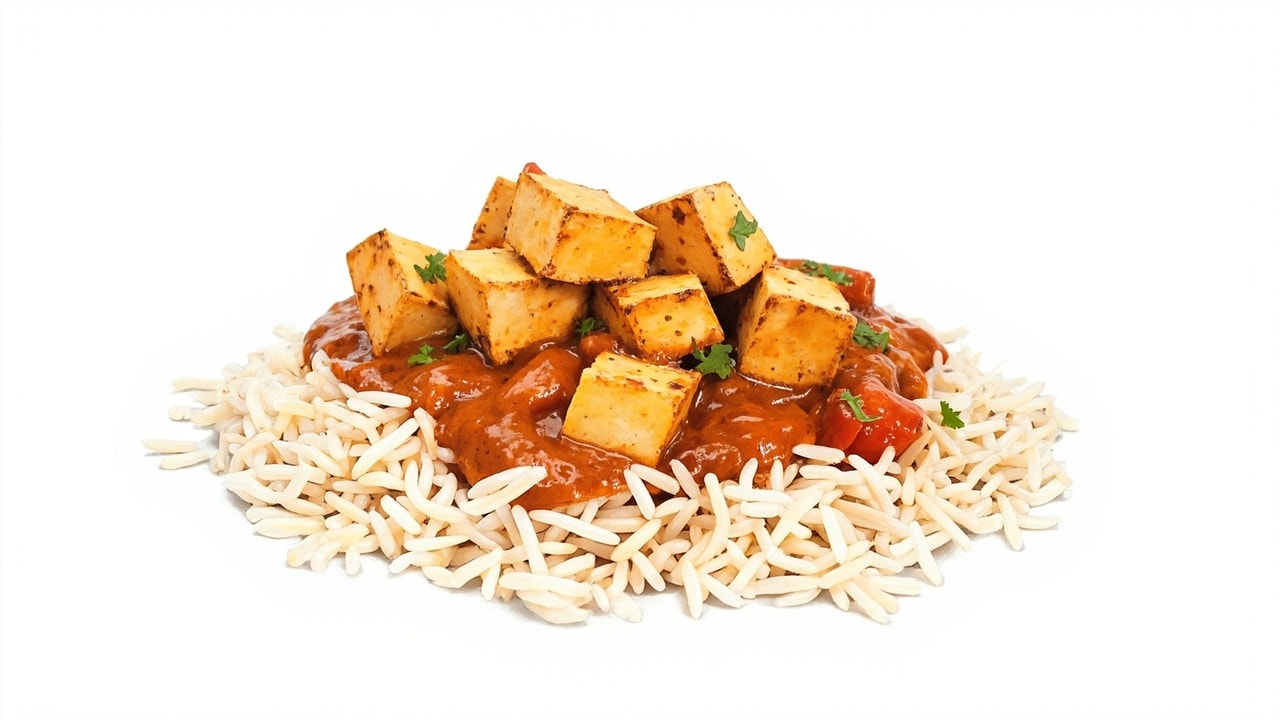 Vegan Tofu Makhani Curry with Basmati Rice