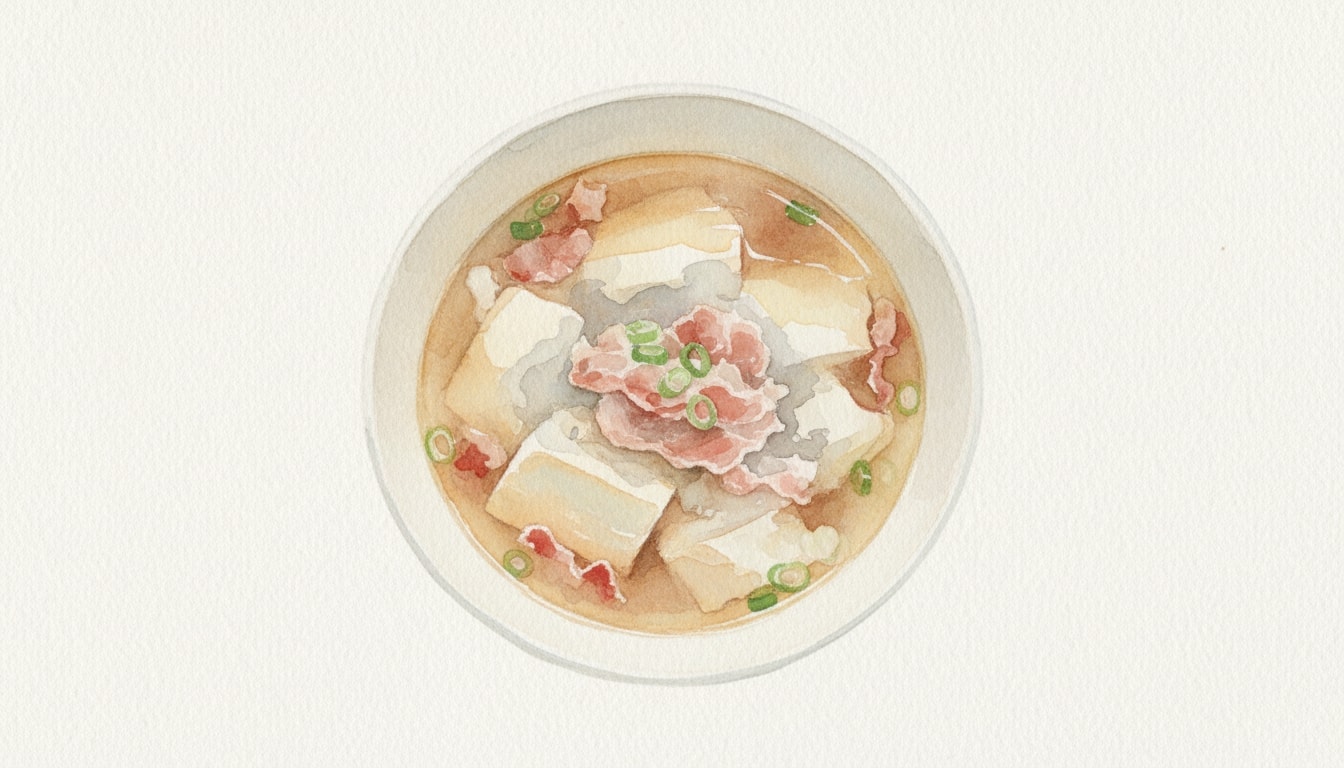 Velvet Pork and Silken Tofu Consommé