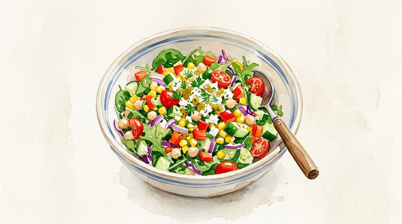 Vibrant Chopped Salad With Simple Vinaigrette