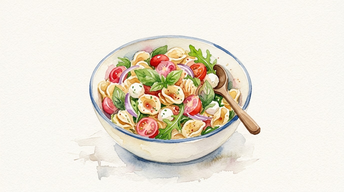 Vibrant Orecchiette Pasta Salad with Tomato-Basil Dressing