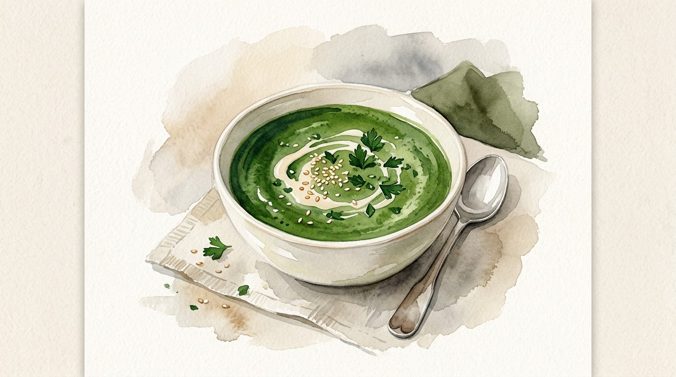 Vibrant Spinach And Tahini Soup