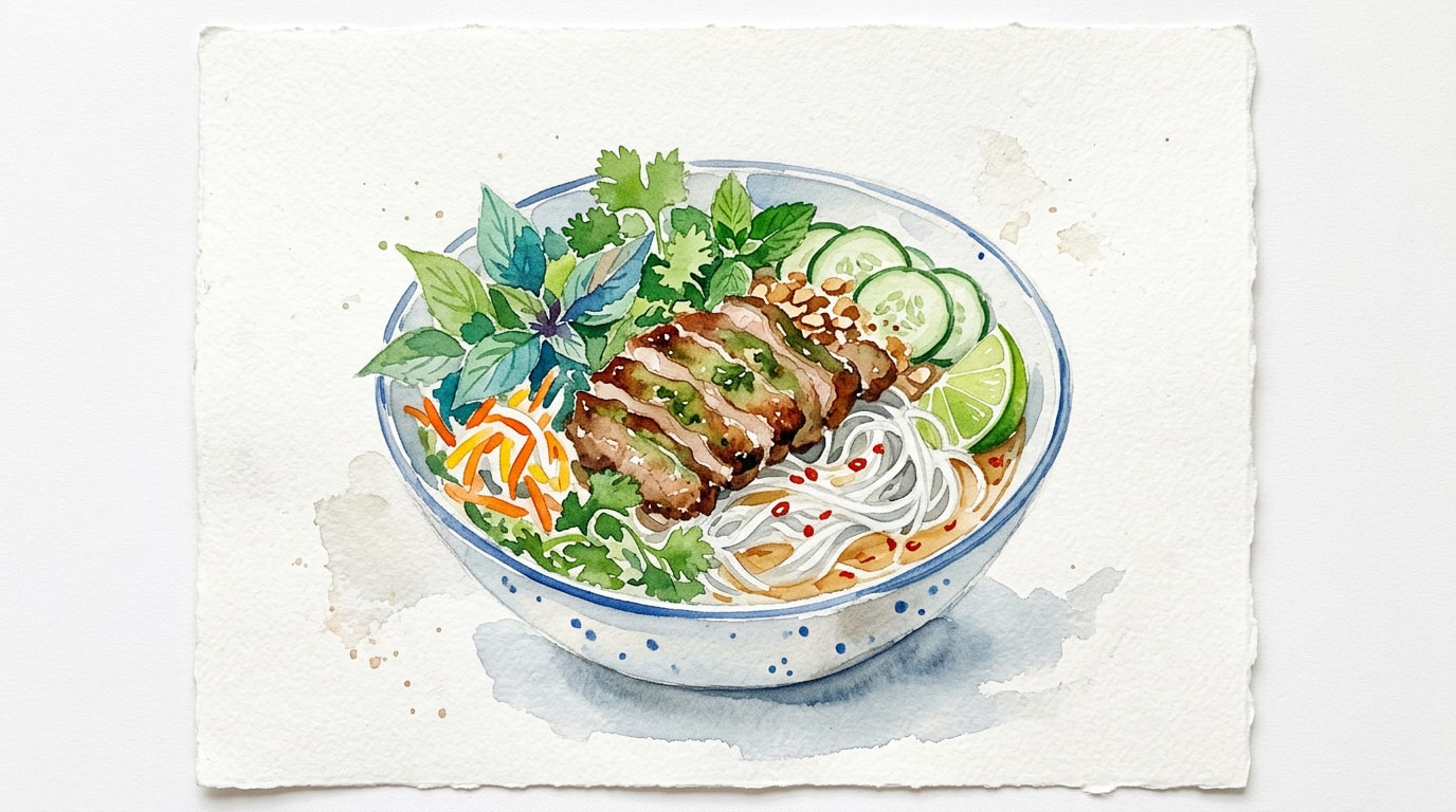 Vietnamese-Inspired Lemongrass Pork Noodle Bowl