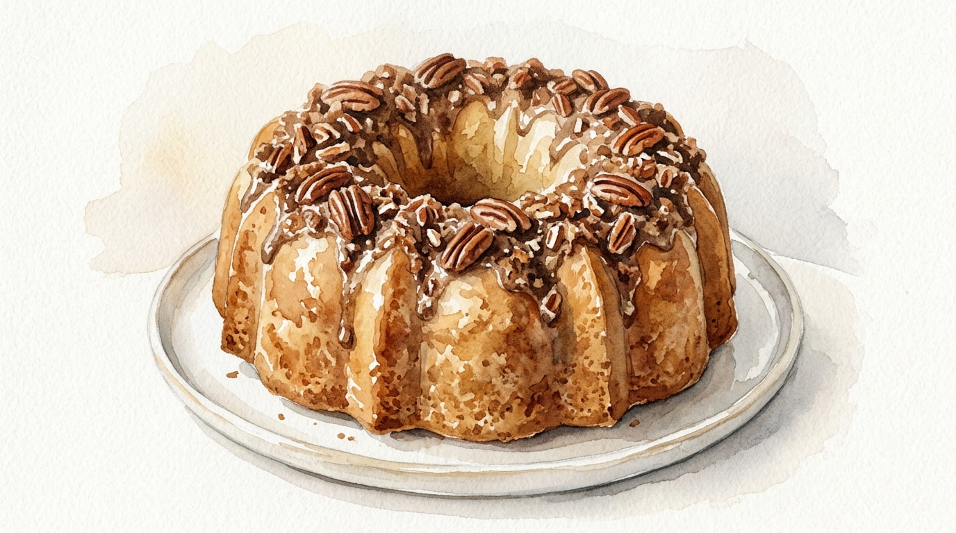 Vintage Sour Cream Pecan Coffee Pound Cake