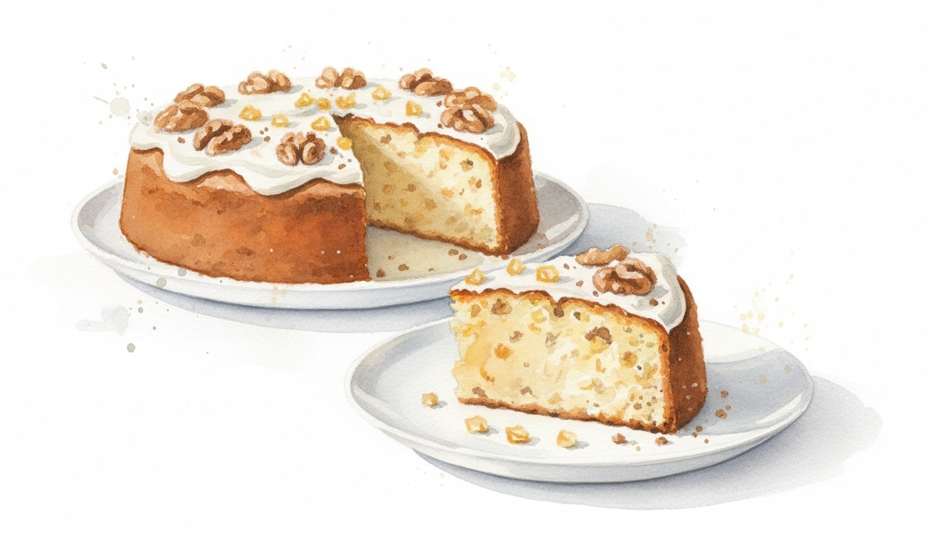 Walnut and Ginger Cake