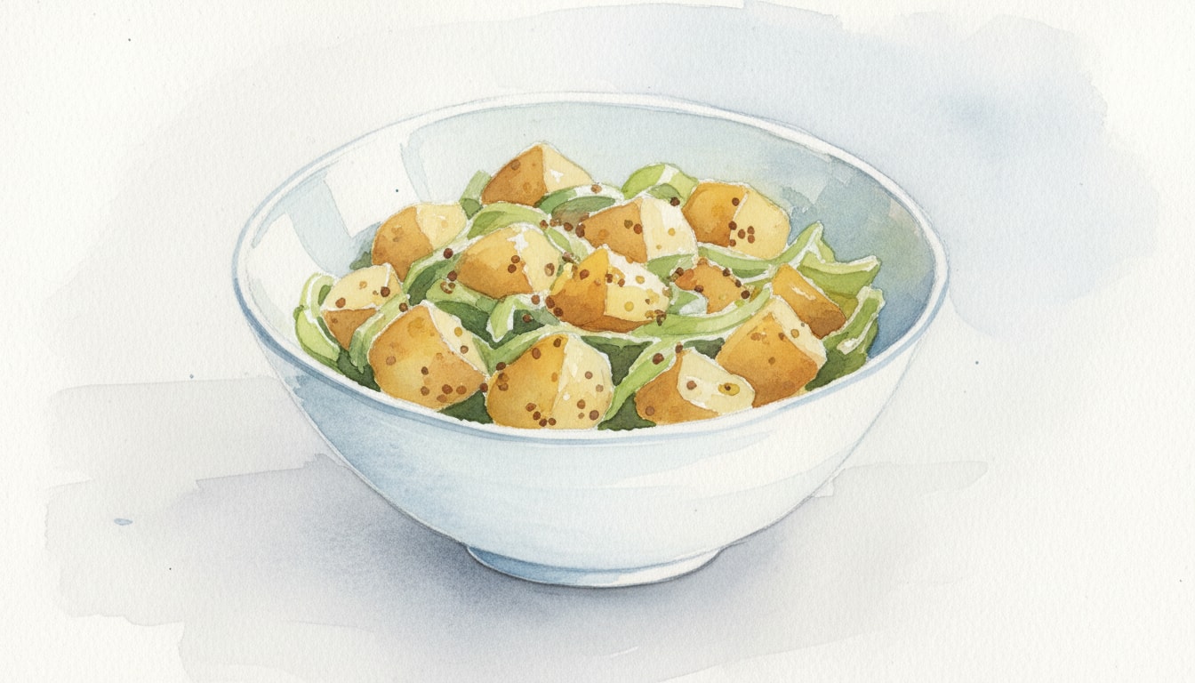 Warm Potato and Leek Salad with Mustard Vinaigrette