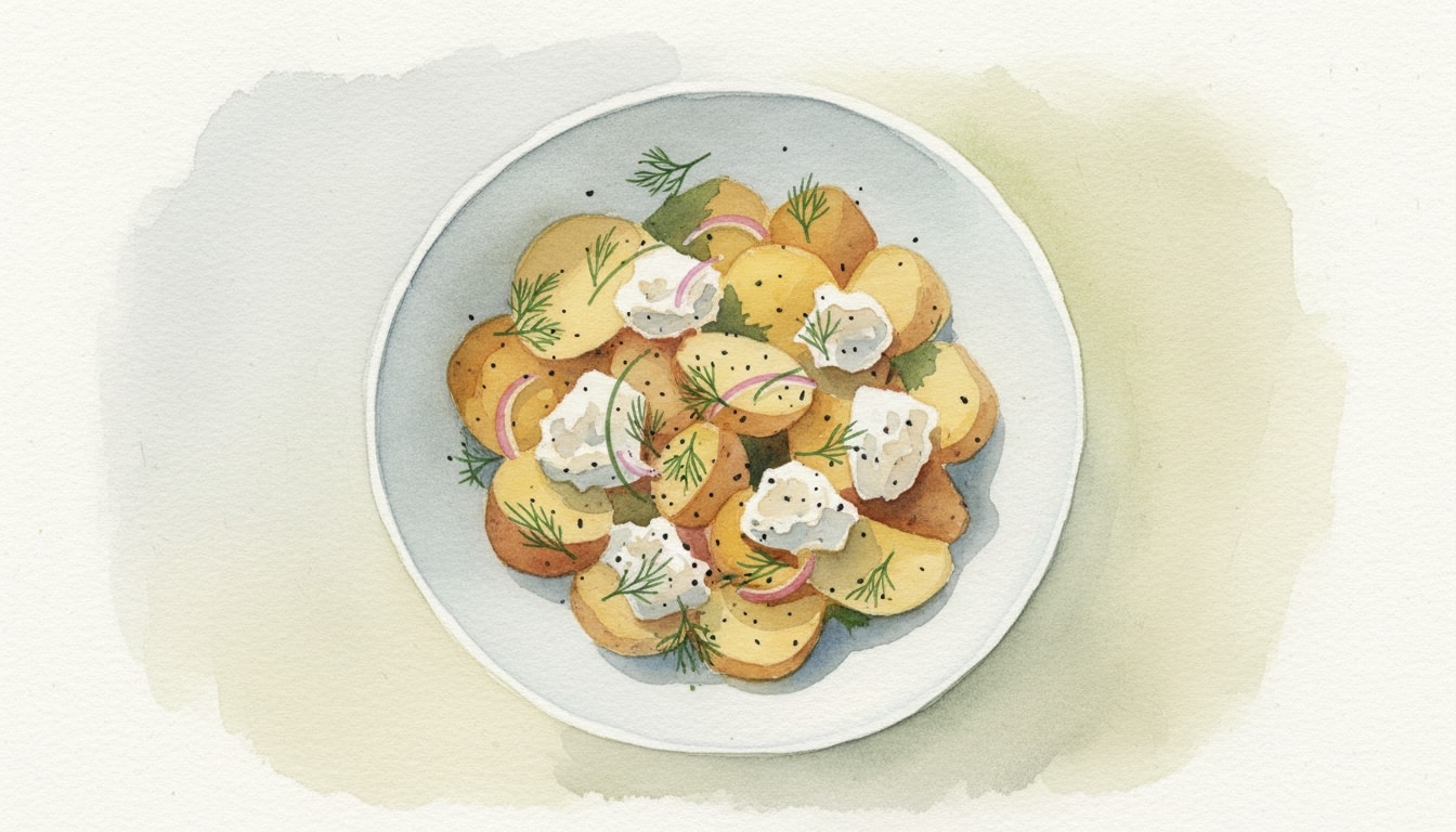 Warm Potato Salad with Goat Cheese
