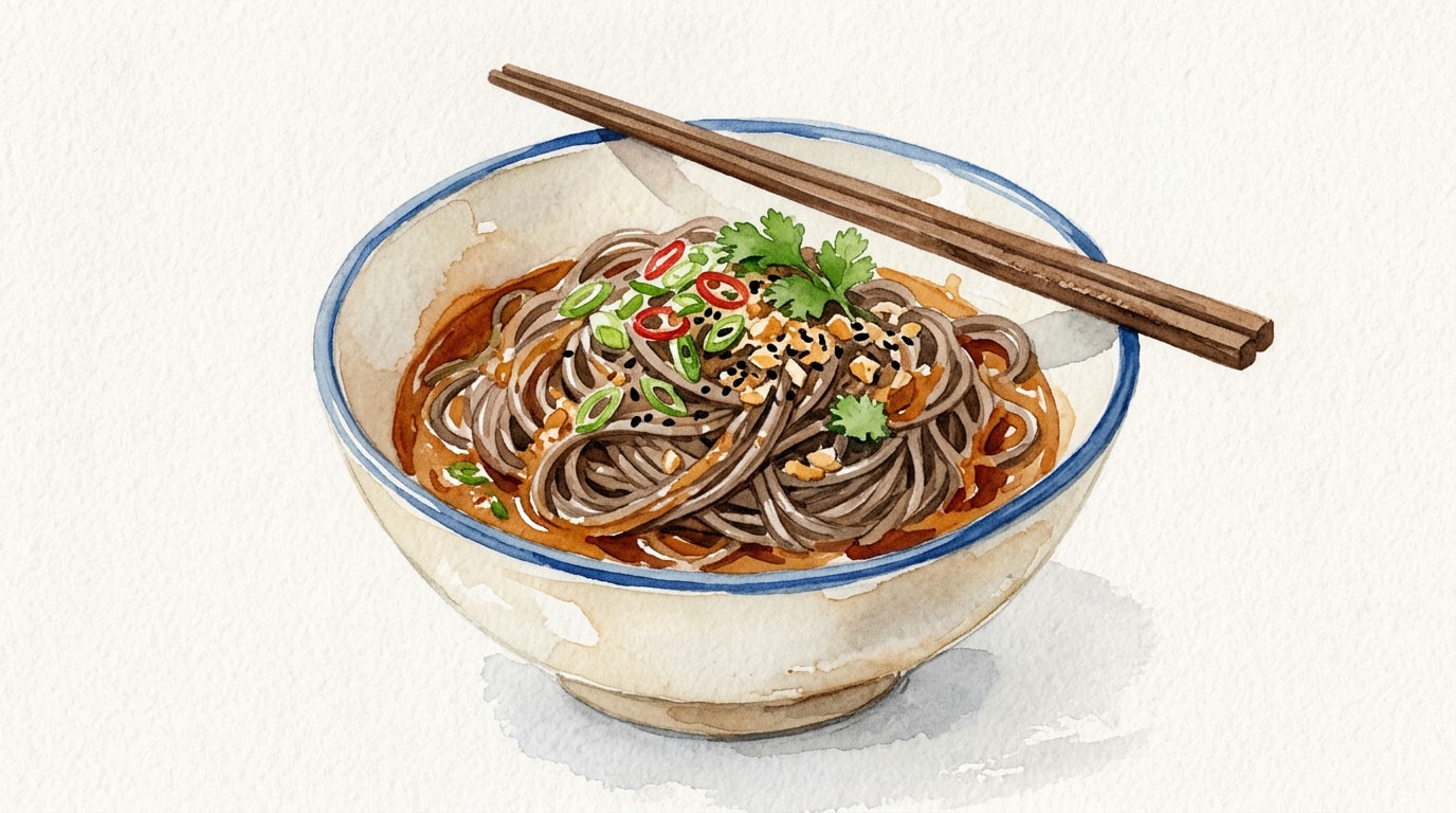 Warming Spicy Peanut Soba Noodles