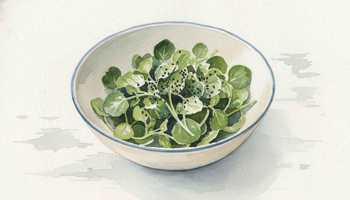 Watercress and Black Sesame Salad