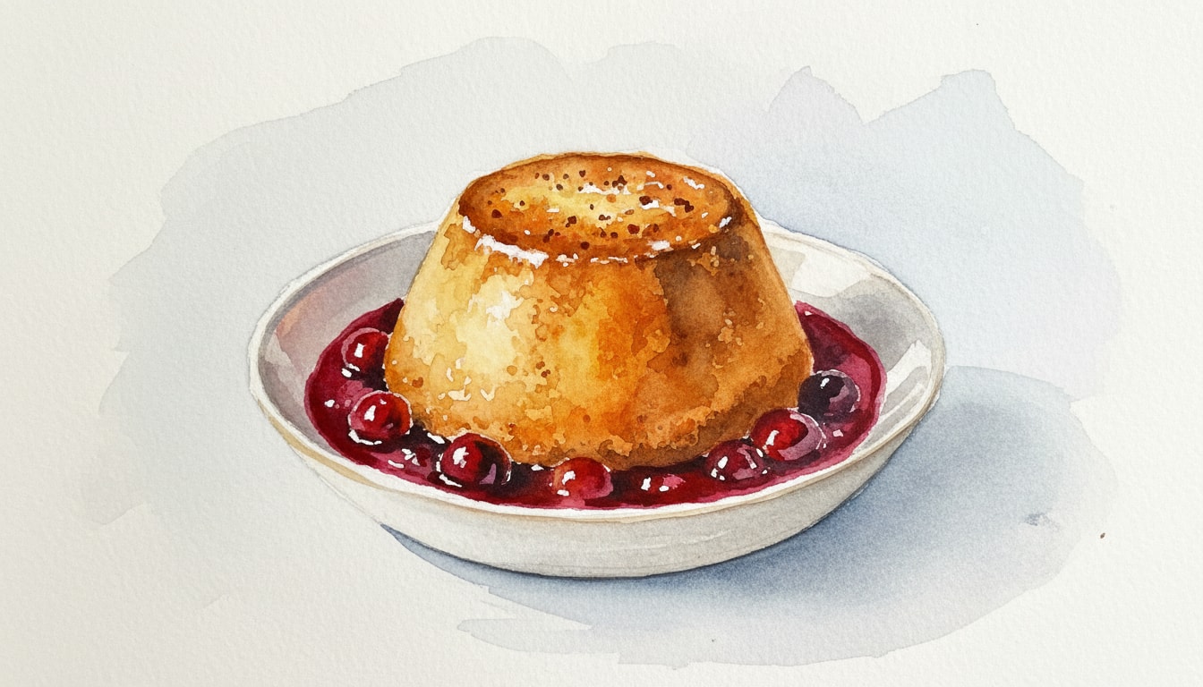 Winter Spiced Cherry and Ginger Steamed Pudding