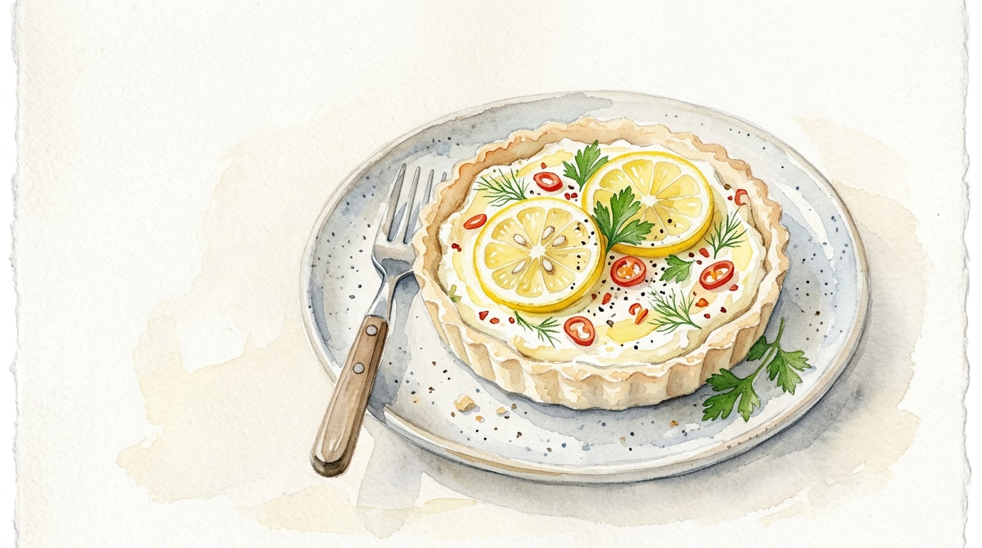 Zesty Lemon Chili And Goat Cheese Tart