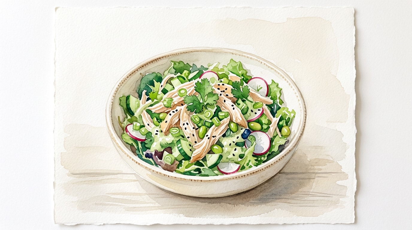 Zesty Wasabi-Tahini Chicken Salad