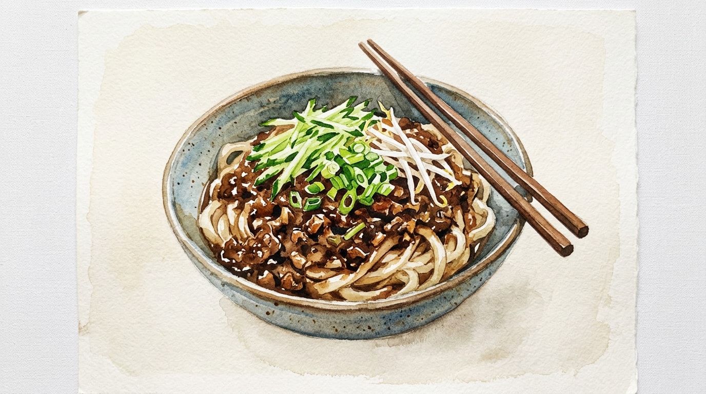 Zha Jiang Mian (Chinese Fried Sauce Noodles)