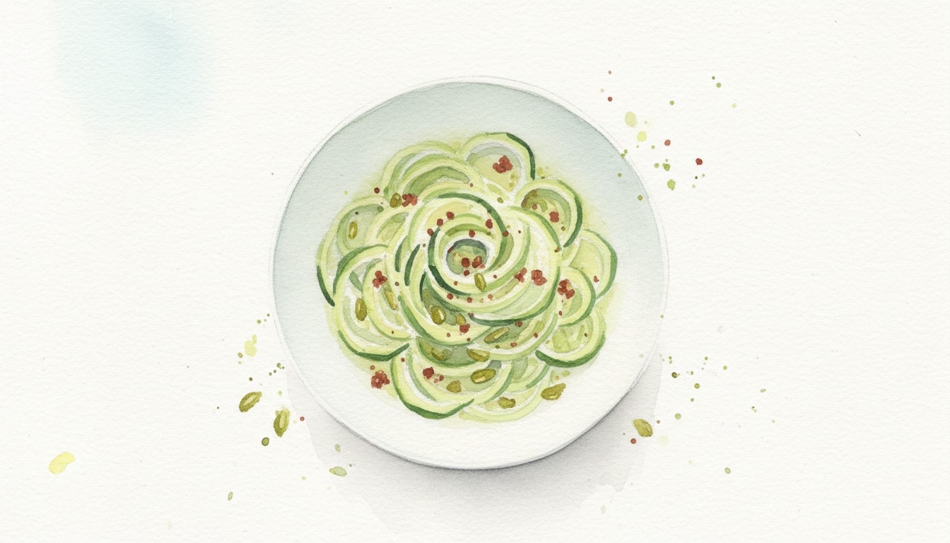 Zucchini Pasta With Crispy Capers and Pistachios